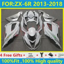 Мотоциклетные обтекатели Комплект подходит для Ninja ZX-6R 2013 2014 2015 2016 2017 2018 ZX6R zx 6r 636 обтекатель крышка бака наборы серебристо-белый