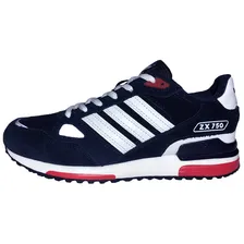 Кроссовки Adidas ZX 750 Suede Navy синие замшевые