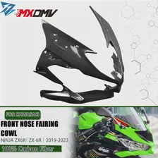 Для Kawasaki Ninja ZX-6R ZX 6R 2019-2023 Полностью Карбоновый Передний Носовой Обтекатель Капот Аксессуары Для Мотоциклов Обтекатели