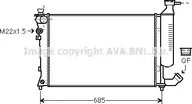 Радиатор охлаждения двигателя AVA для Citroen ZX 1992-1997. Артикул CNA2155